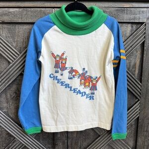 Vintage Buster Brown Cheerleader Shirt - Size 4-5T, 1970s/80s Retro Kids Top